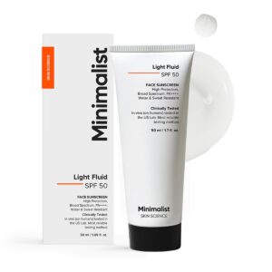 Minimalist sunscreen spf 50