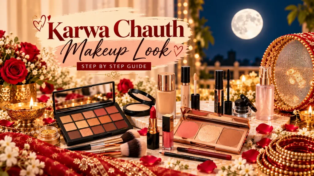 Karwa-chauth makeup look steps guide